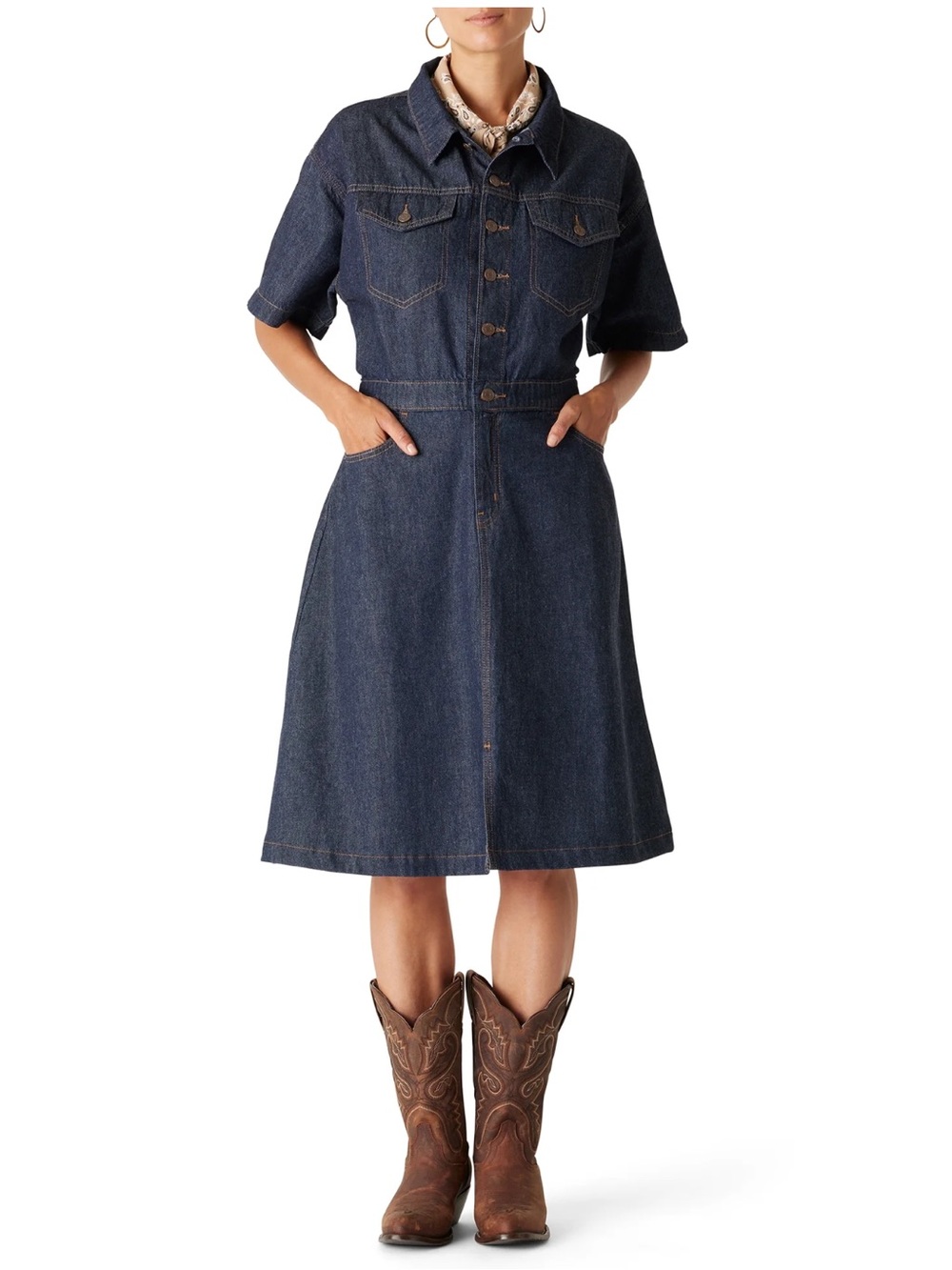 BNWT Levi's Button-Front Midi Denim Dress (Vintage ‘95 Dress) - Picture 3 of 8